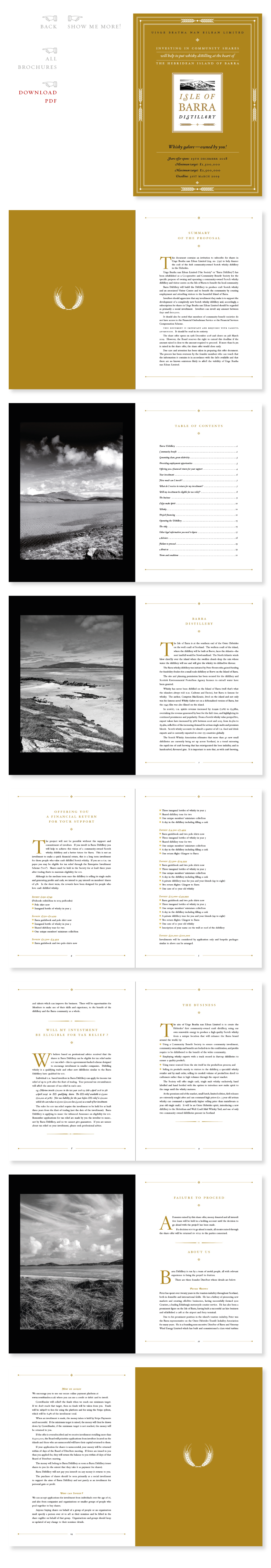 Beautiful Scottish brochure design, annual report and accounts