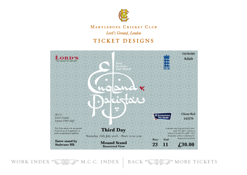 Beautiful ticket design